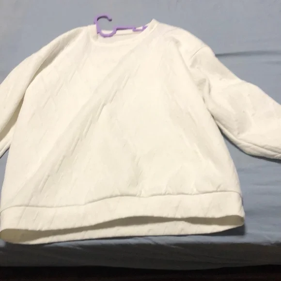 Men's white long-sleeved T-shirt - Picture 1 of 12